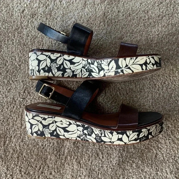 Cole Haan Women's Cambon Platform Dress Sandal Black/Floral Print Size 8.5 - Picture 3 of 7